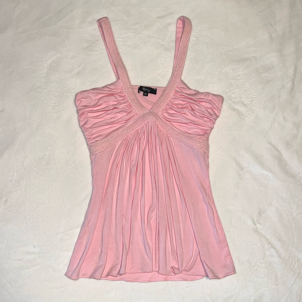 Sky soft pink top